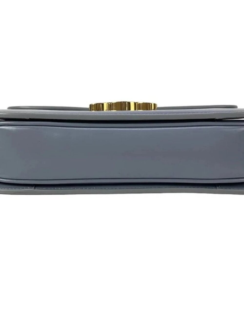 CELINE Triomphe Medium - Blue Gray Shiny Calfskin Shoulder Bag - Picture 5 of 16